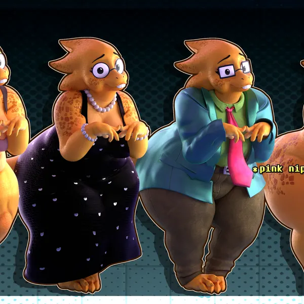 alphys (deltarune, undertale) created by twilightv0ids