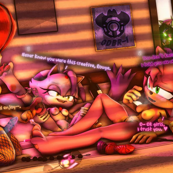 amy rose, blaze the cat, gydablark (archie comics, sega) created by gdbr-1