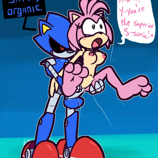 amy rose, metal sonic (sega, sonic the hedgehog (series)) created by ultilix