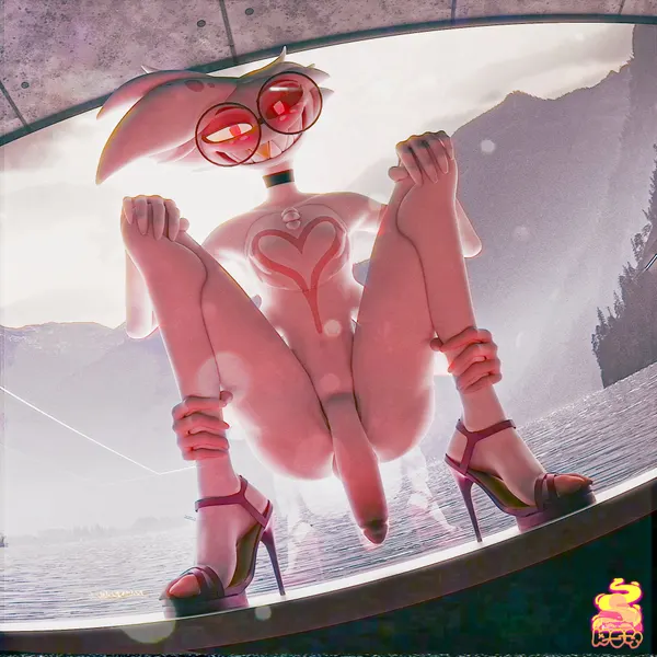 angel dust (hazbin hotel, hellaverse) created by dastashy