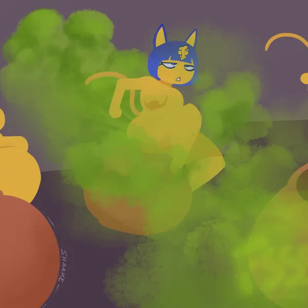 ankha (animal crossing) (animal crossing, nintendo) created by bawko