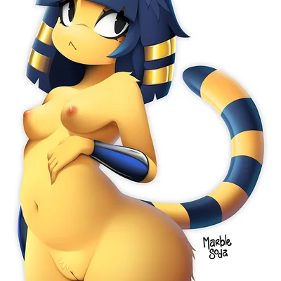 ankha (animal crossing) (animal crossing, nintendo) created by marblesoda