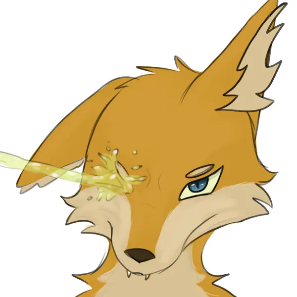 anthro, blue eyes, bodily fluids, fur