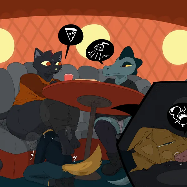 bea santello, gregg lee, mae borowski (night in the woods) created by crocuta county