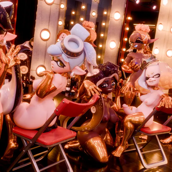 big man (splatoon), callie (splatoon), frye (splatoon) (nintendo, splatoon) created by slicktex3d