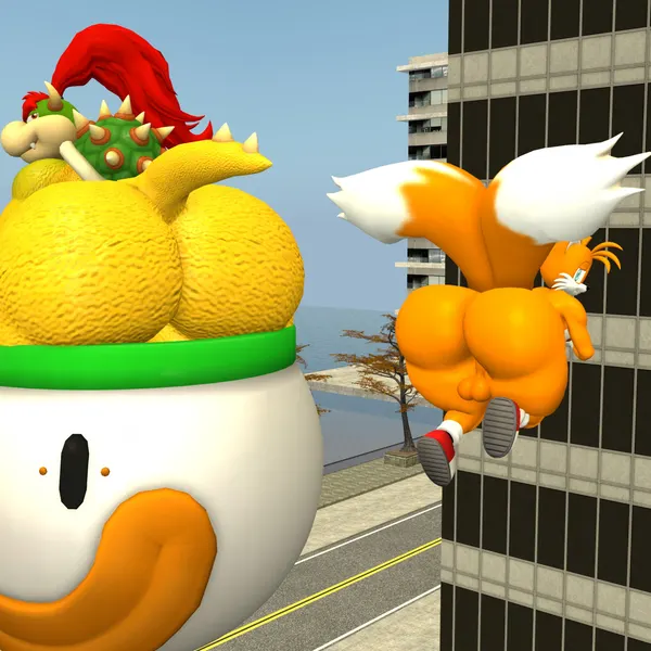 bowser jr., miles prower (mario bros, nintendo) created by kanebrentkoopa