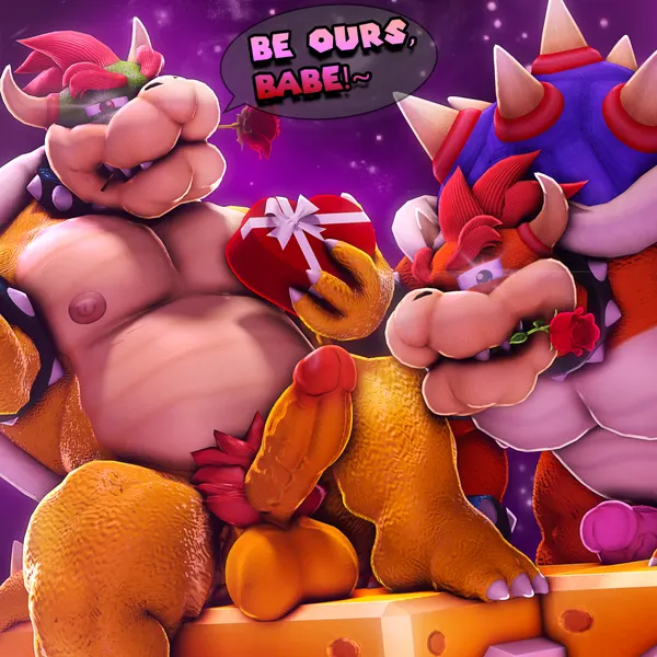 bowser, moonwulf (character) (mario bros, nintendo) created by moonwulf