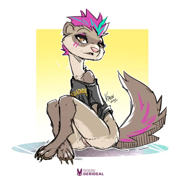 brolly ferret created by kiaun