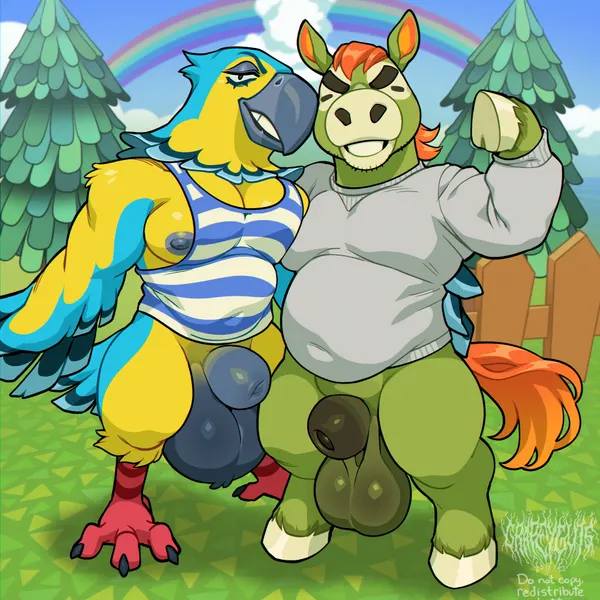 buck (animal crossing), keaton (animal crossing) (animal crossing, nintendo) created by grapeyguts
