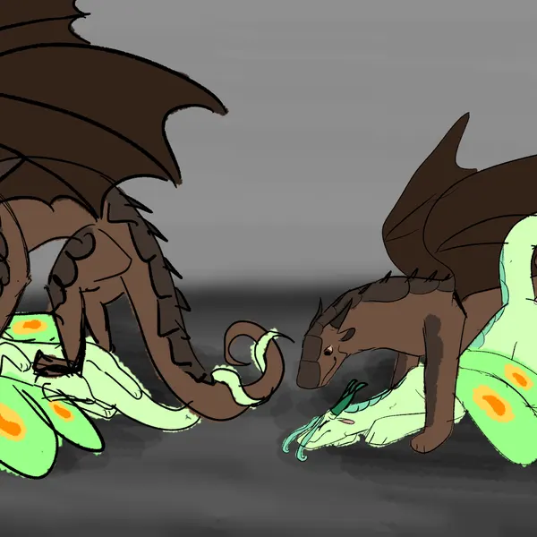 bullfrog (wof), luna (wof) (mythology, wings of fire) created by greendragoon22