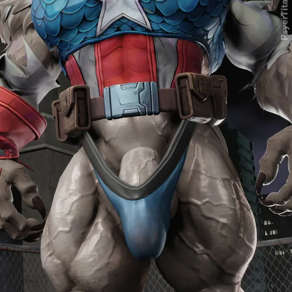 captain america, capwolf (marvel, marvel rivals) created by psyertitan