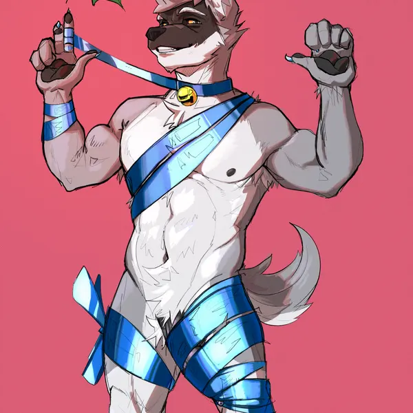 cole canine (christmas) created by jackalntomb