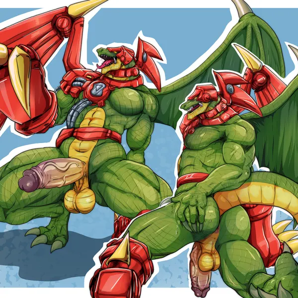 cyber-tech alligator (yu-gi-oh!) created by teastuff