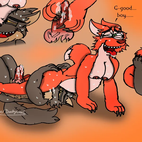 diane foxington, mr. wolf (the bad guys) (dreamworks, the bad guys) created by scrabber (artist)