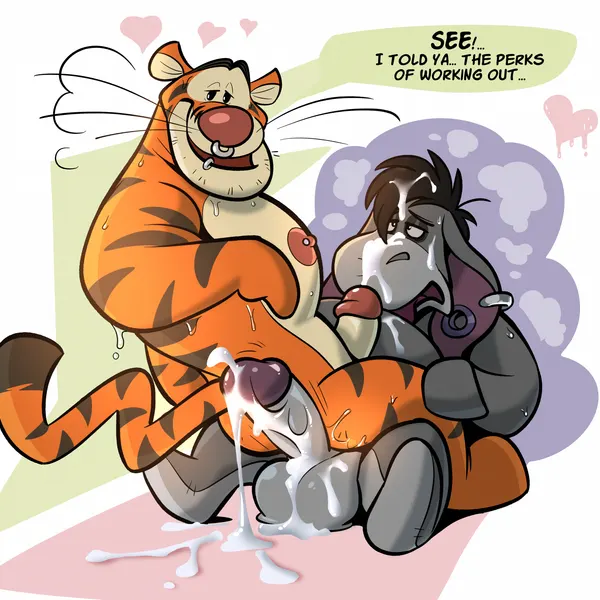 eeyore, tigger (disney, winnie the pooh (franchise)) created by dead stray bear