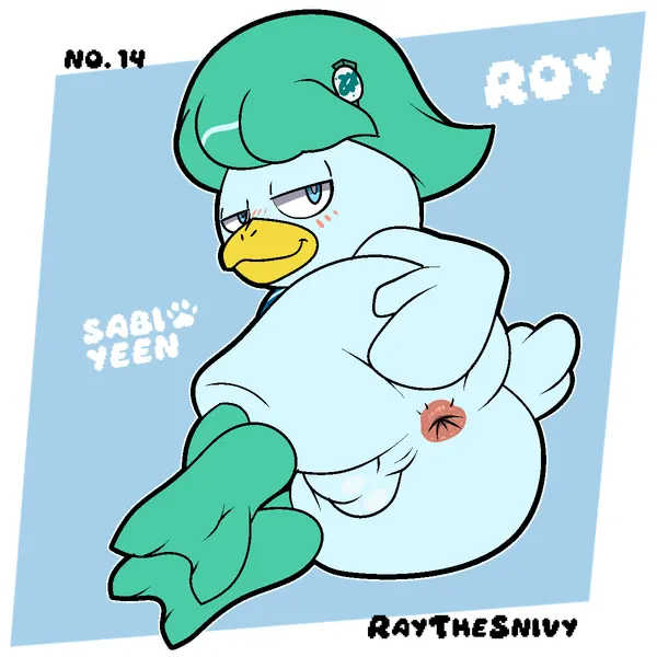 fan character, roy the quaxly (nintendo, pokemon) created by woofington gator
