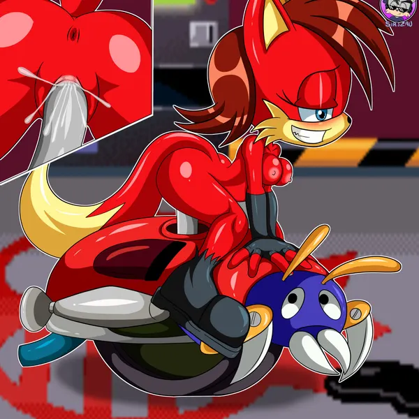fiona fox (archie comics, eggman logo) created by sirjzau