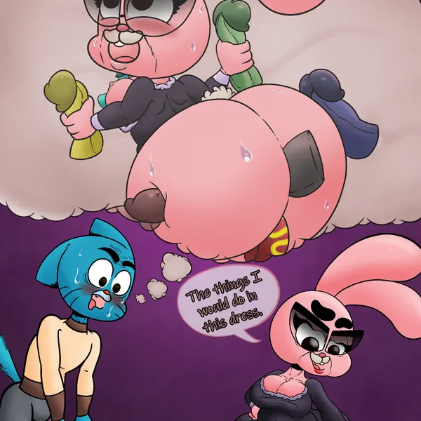 gumball watterson, joanna watterson (cartoon network, the amazing world of gumball) created by mysterywhiteflame