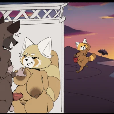 haida (aggretsuko), retsuko, retsuko's mother (aggretsuko, sanrio) created by estebon89