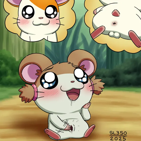 hamtaro, sparkle (hamtaro) (hamtaro (series)) created by sl350