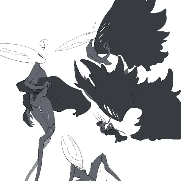 hollow knight (character), pure vessel (hollow knight), shade lord (hollow knight) (hollow knight (franchise), team cherry) created by milktea25424633