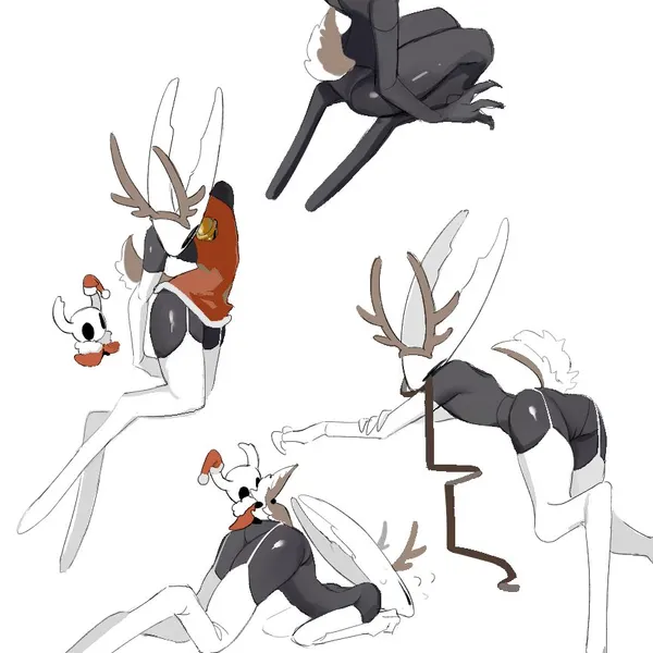 hollow knight (character), pure vessel (hollow knight), the knight (hollow knight) (christmas, hollow knight (franchise)) created by milktea25424633