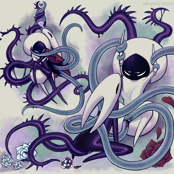 hornet (hollow knight), lace (hollow knight: silksong) (hollow knight: silksong, hollow knight (franchise)) created by weaselpuss