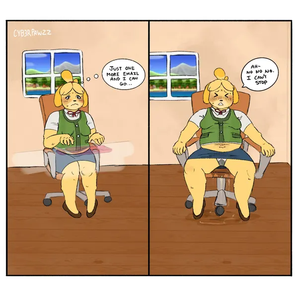 isabelle (animal crossing) (animal crossing, nintendo) created by cyberpawzz