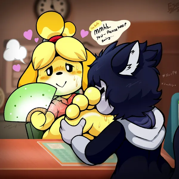 isabelle (animal crossing) (animal crossing, nintendo) created by electricsnowfox