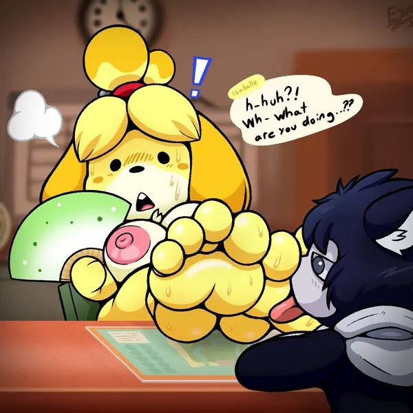 isabelle (animal crossing) (animal crossing, nintendo) created by electricsnowfox