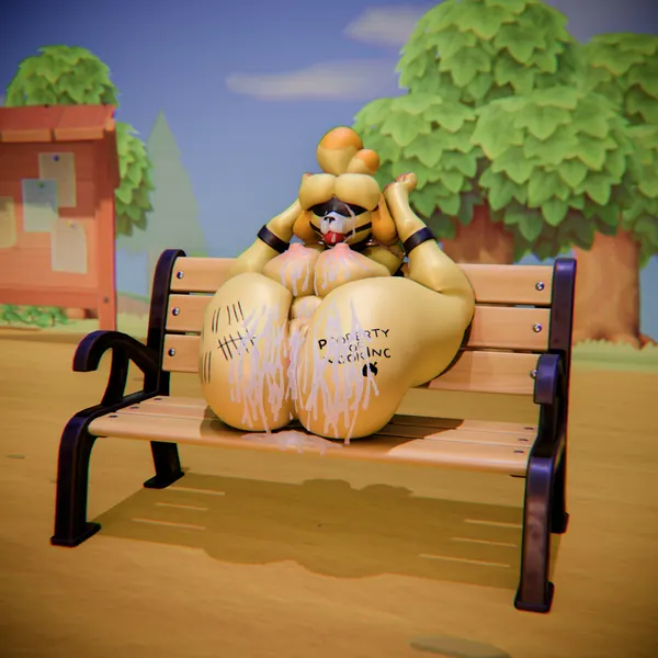 isabelle (animal crossing) (animal crossing, nintendo) created by leolittle3d