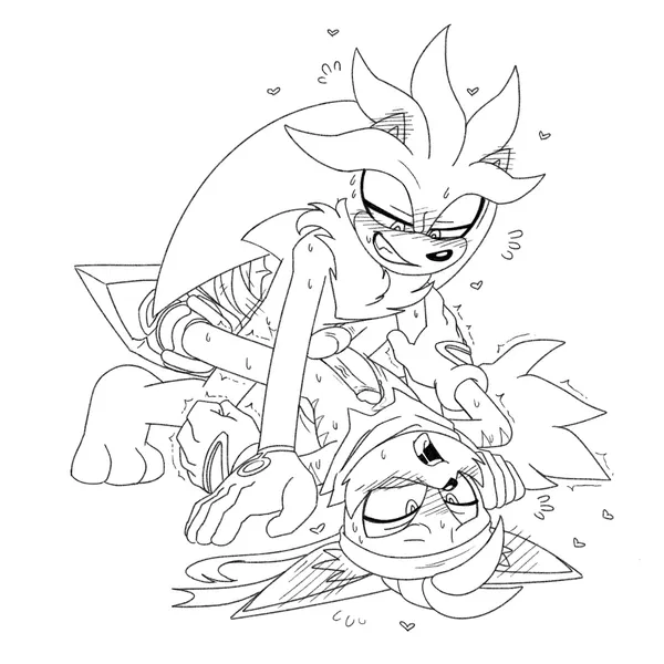 jackal squad, silver the hedgehog (sega, sonic the hedgehog (series)) created by shenadical