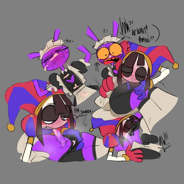 jax (tadc), pomni (tadc) (glitch productions, the amazing digital circus) created by karnthud