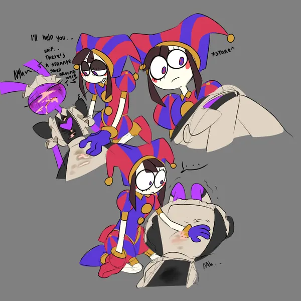 jax (tadc), pomni (tadc) (glitch productions, the amazing digital circus) created by karnthud