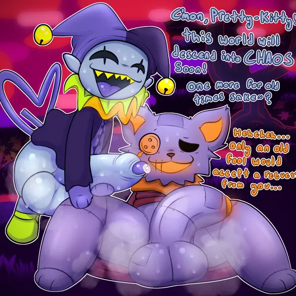 jevil (deltarune), seam (deltarune) (deltarune, undertale (series)) created by critter catcher