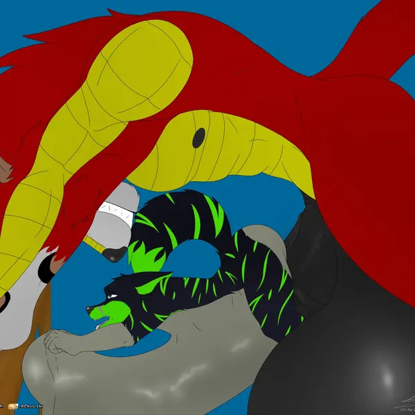 lhikan (chrislhi), silver fang (furry1997) (mythology) created by chrislhi