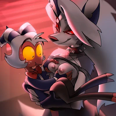 loona (helluva boss), moxxie (helluva boss) (hellaverse, helluva boss) created by poolpka