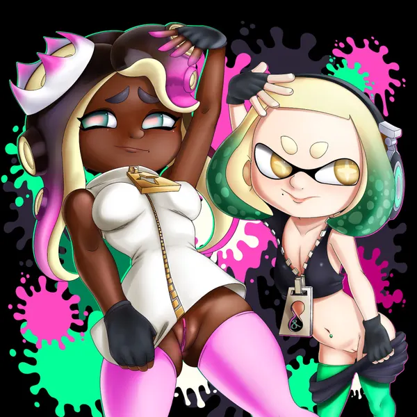 marina (splatoon), pearl (splatoon) (nintendo, splatoon) created by rasenxoru