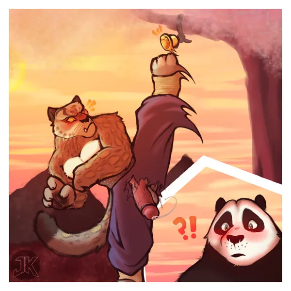 master po ping, master shifu, tai lung (kung fu panda) (dreamworks, kung fu panda) created by jaskeywolf