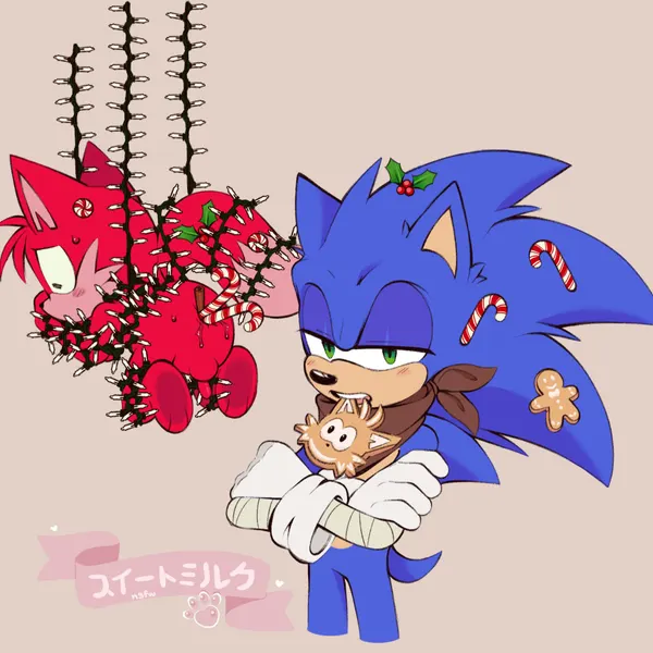 miles prower, sonic the hedgehog (christmas, sega) created by honniepie