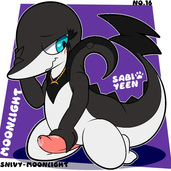 moonlight (snivy) (nintendo, pokemon) created by woofington gator