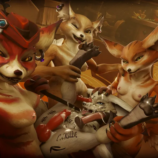 peeks (vulpera), via (aredvulpera), zoe (aredvulpera) (blizzard entertainment, warcraft) created by aredvulpera
