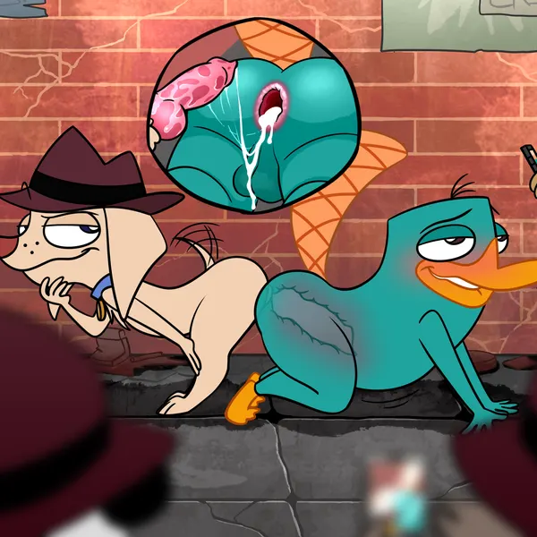 perry the platypus (disney, phineas and ferb) created by platislut, rocky rakoon