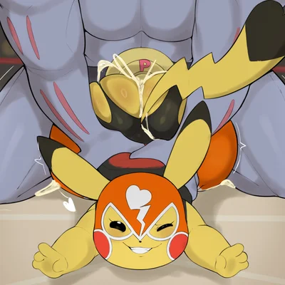 pikachu libre (nintendo, pokemon) created by usnarbit