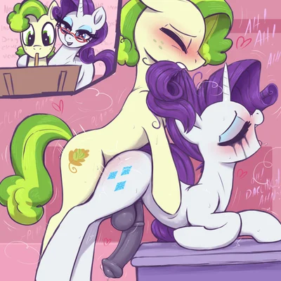 pistachio (mlp), rarity (mlp) (friendship is magic, hasbro) created by t72b