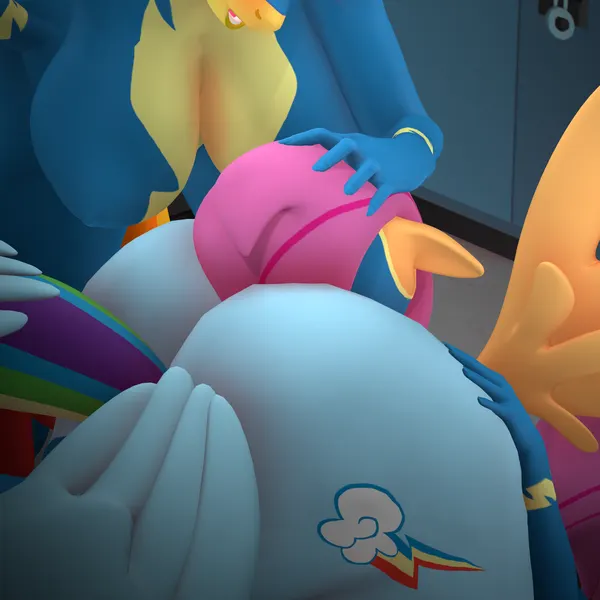 rainbow dash (mlp), scootaloo (mlp), spitfire (mlp) (friendship is magic, hasbro) created by purplefondue