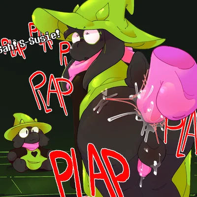 ralsei, susie (deltarune) (deltarune, undertale (series)) created by catjamn