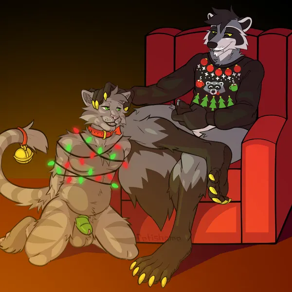 reno (raccoon) (christmas) created by fetishame