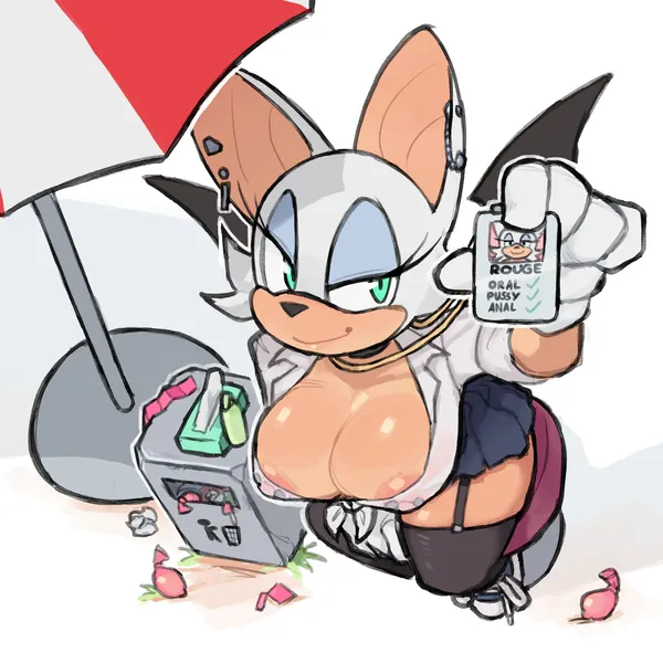 rouge the bat (sega, sonic the hedgehog (series)) created by ruka481 (artist)