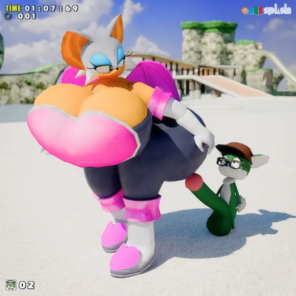 rouge the bat, vincent (onyxsplash) (sega, sonic adventure) created by onyxsplash